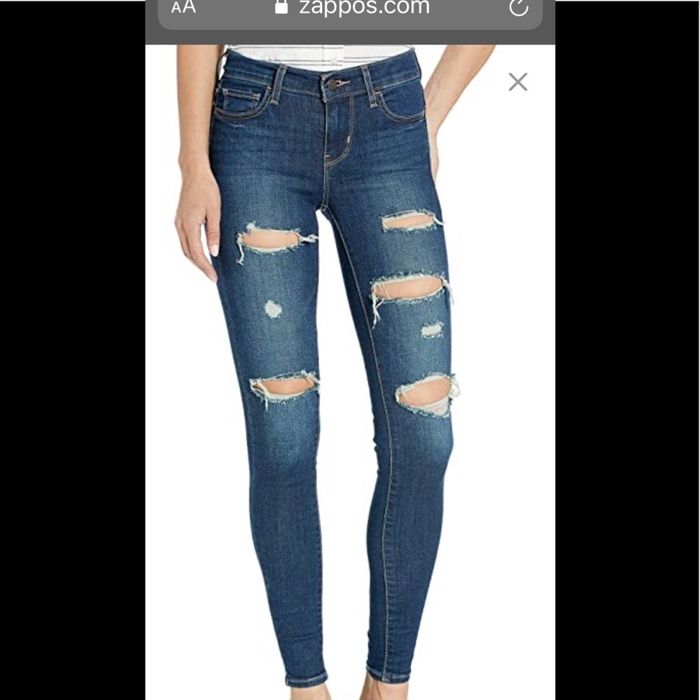 Levi’s 710 Super Skinny Jeans Distressed